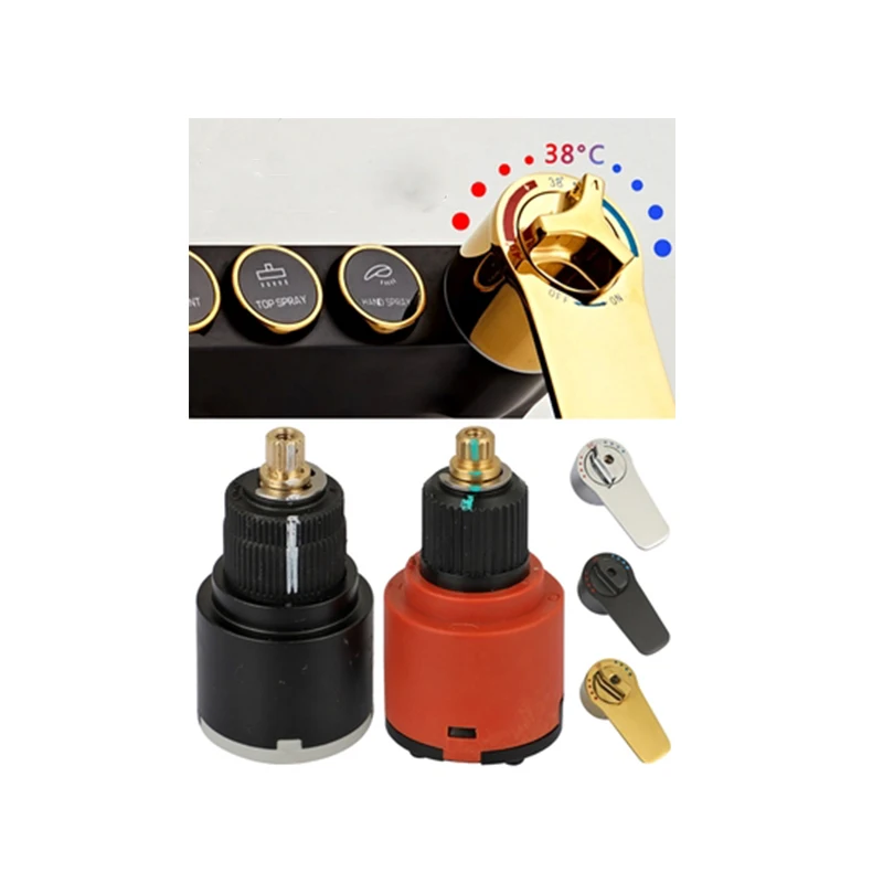 Hot and cold water mixing valve bounce switch thermostatic shower  cartridges