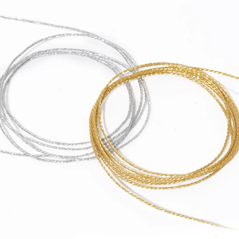 Luxurious Gold & Silver Embroidery Thread for Handmade Braided Bracelets