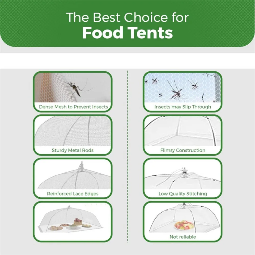 Collapsible Mesh Food Covers Anti-Flying Protective Food Tent Household Dish Lid Dining Table Insect Proof Cover food cover