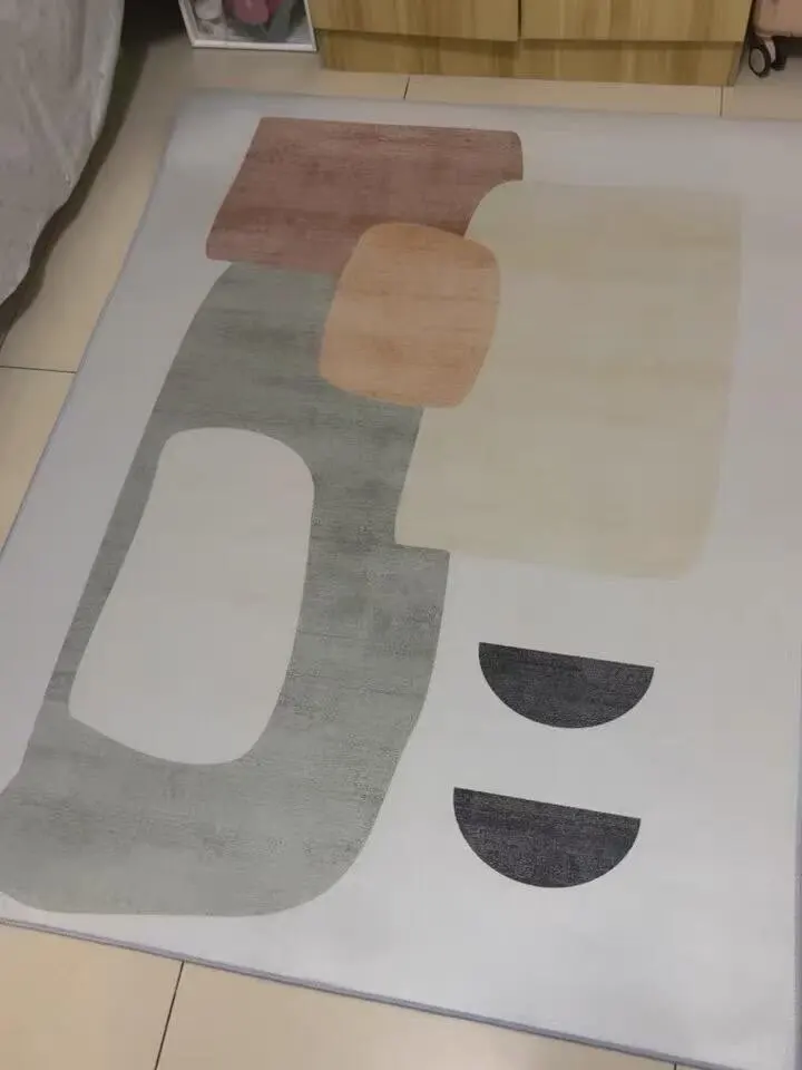 Japanese Wabi-sabi Living Room Carpet Luxury Bedroom Decor Abstract Carpet Modern Nordic Lounge Rug Washable Non-slip Floor Mat photo review