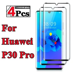 High - Definition Full Coverage Tempered Glass Screen Protector - Anti - Drop - 4 piece (For Huawei P30Pro)