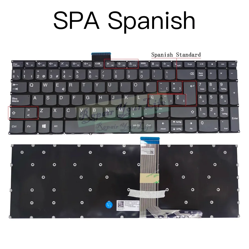 Teclado para Lenovo Ideapad 17ada05 17ada6 17adc6 317are05 17iml05 17iil05 V17i Azerty Francês - Imagem 2