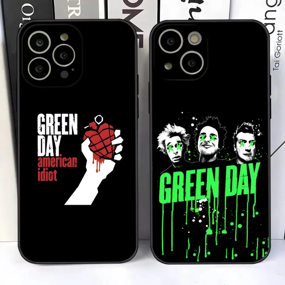 Custodia Per Telefono Band G-Green D-Day Punk Billie Joe Per Iphone 15,14,13,12,11 Plus,Pro,Max,Xr,Xs,X,7,8 Plus,Se,Mini Silicone Soft