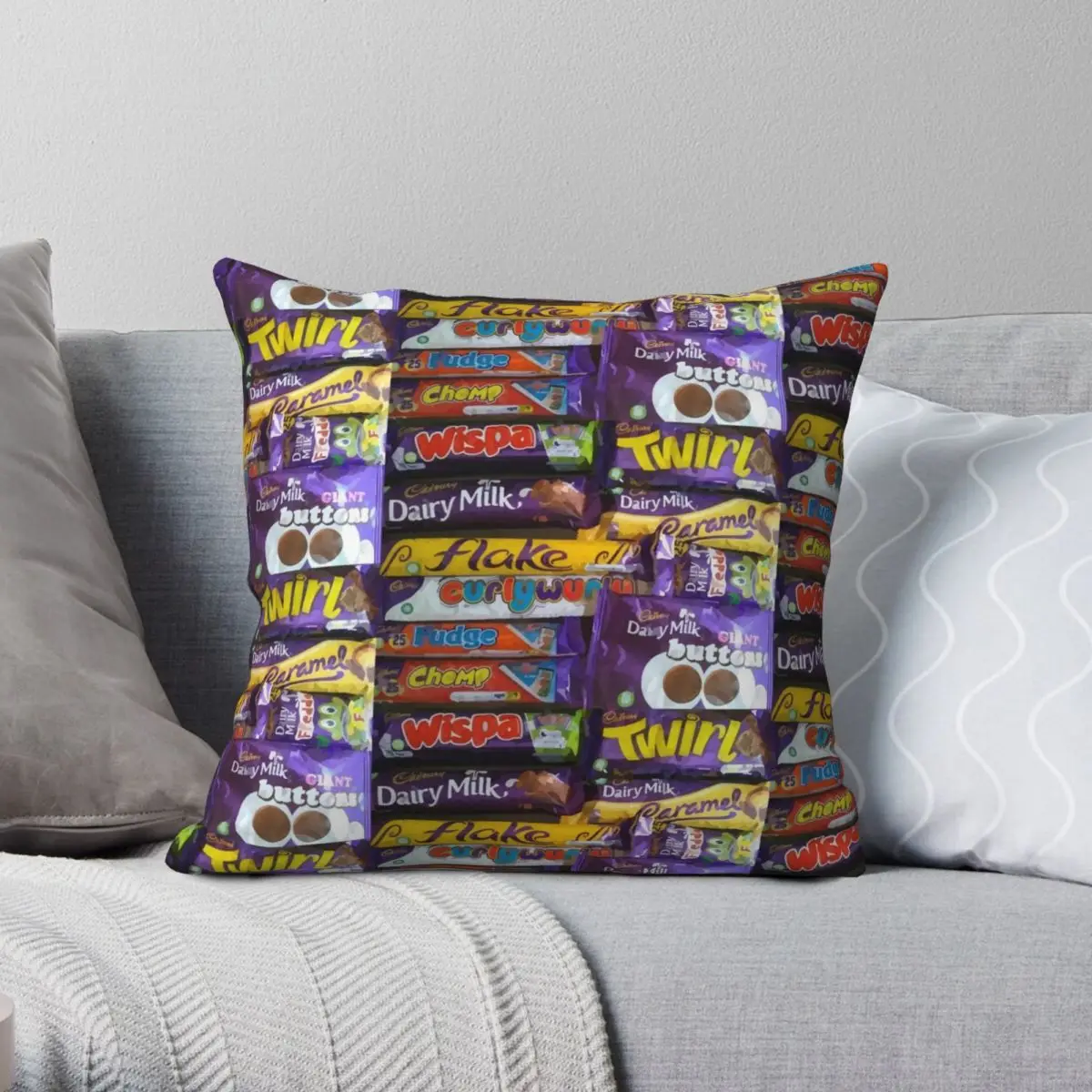 Cadbury Chocolate Square Pillowcase Polyester Linen Velvet Pattern Zip  Decorative Pillow Case Sofa Cushion Cover Wholesale - AliExpress