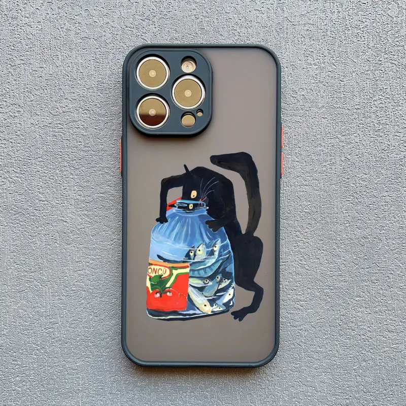 Luxury Scene Cat Playful Fun Shockproof Phone Case