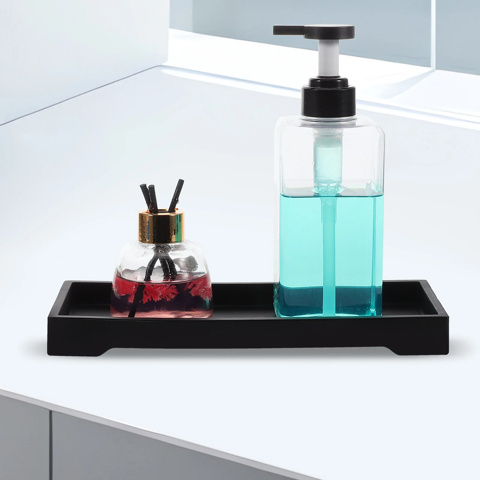 Silicone Bathroom Storage Tray Soap Holder Shower Supplies ganizer Vanity Dish Countertop Rack Bathtub Trays Home Storage