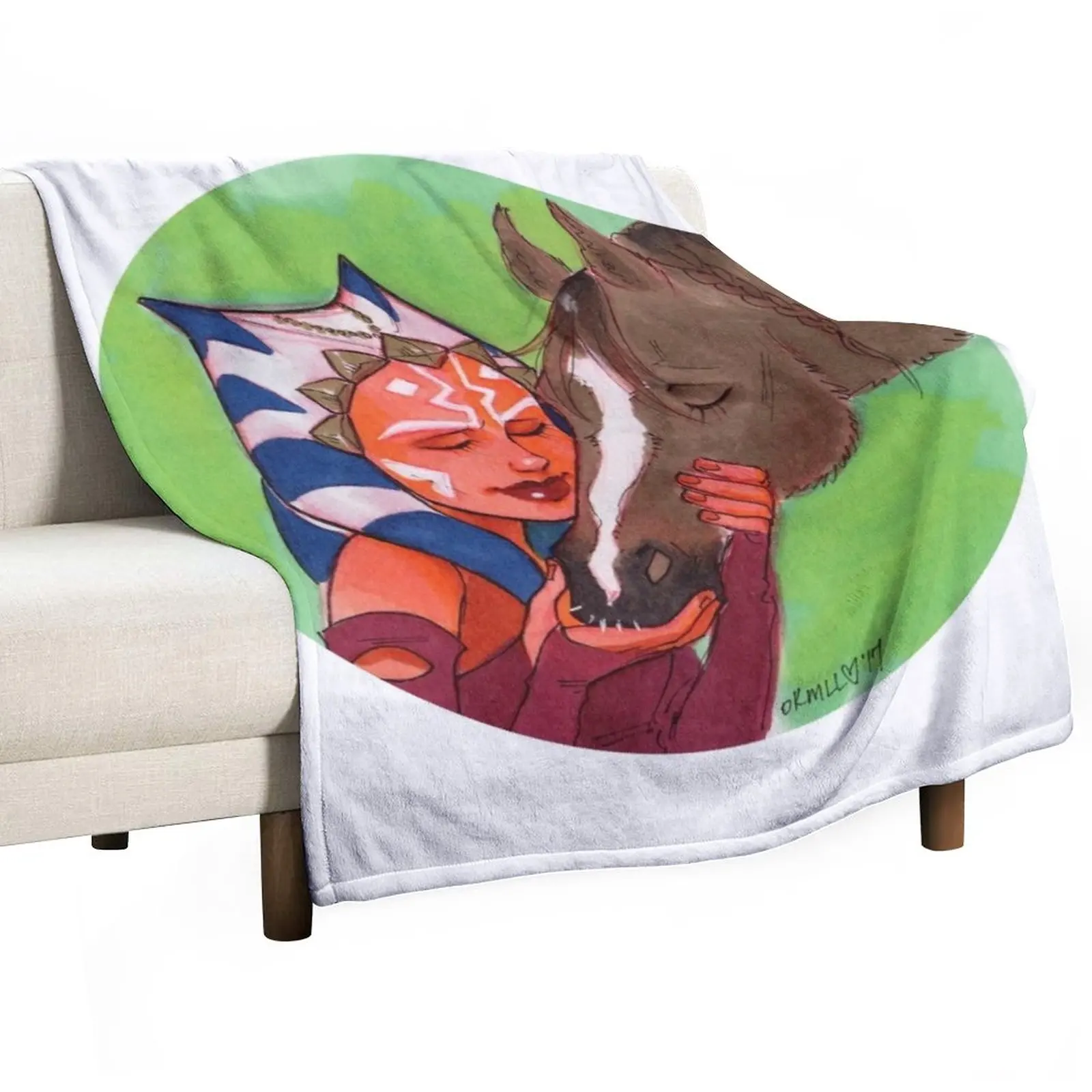 

Ahsoka's Pony Farm -wordless- Throw Blanket Sofa Blanket Luxury Blanket Decorative Sofa Blanket Blankets For Bed