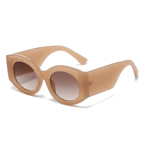 JNPCXI Fashion Oversized Oval Women Sunglasses Retro Jelly Color Orange Leopard Shades UV400 Men Gradient Sun Glasses - Image 12
