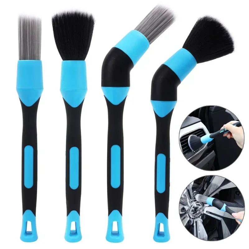 

Universal Car Interior Detail Cleaning Brush 4 Styles Elbow Sweeping Tools Dashboard Air Outlet Wheel Rim Washing Brushes