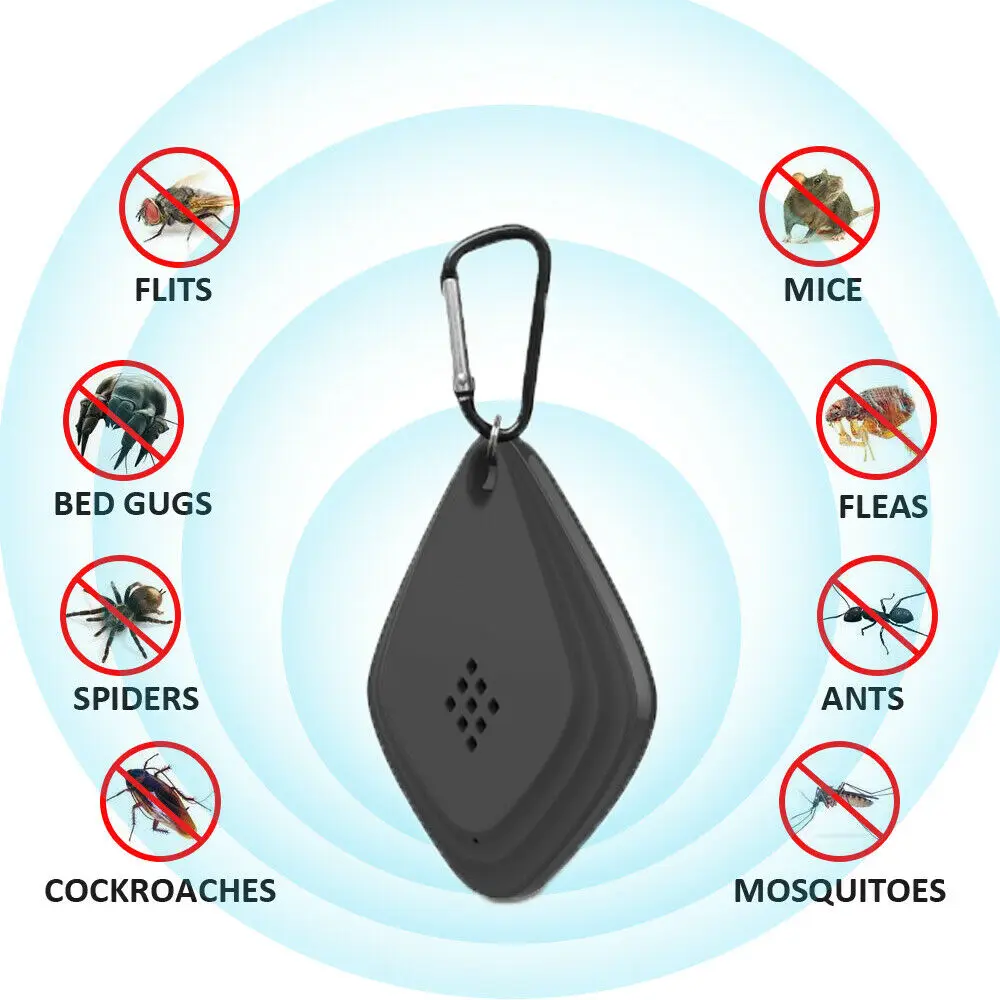 

Portable USB Mosquito Repeller Ultrasonic Flea Tick Pest Anti-Mosquito With Hook Summer Insect Pest Repeller For Dog And Pets