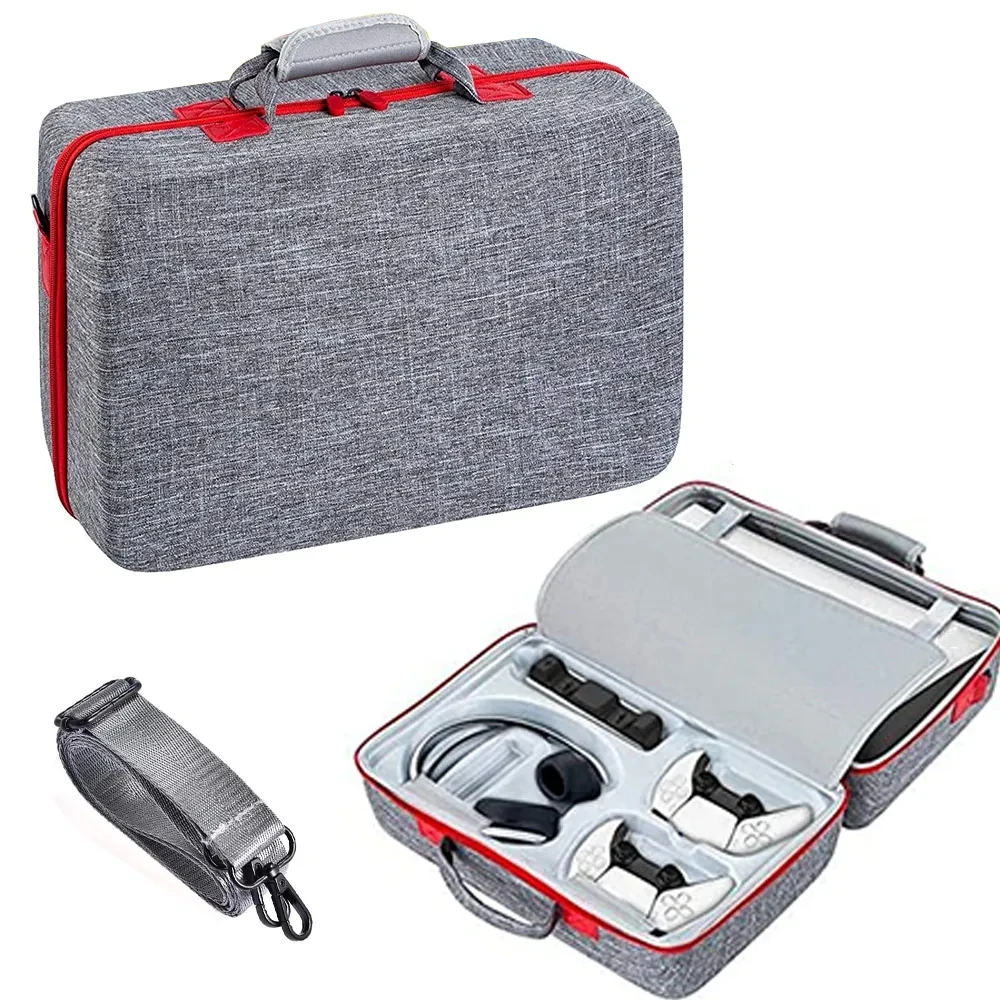 

For PS5 Host Protective Travel Storage Shoulder Bag P5 Controller Headset Carrying Case