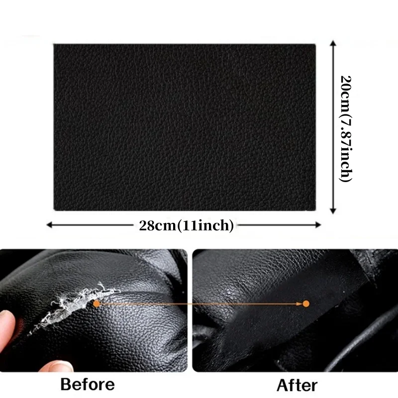Description Picture 2 of itemSelf Adhesive Leather Repair Patch Faux Genuine Leather Fabric Sofa Car Interior Chair Tape Stickers for Couch Renovation