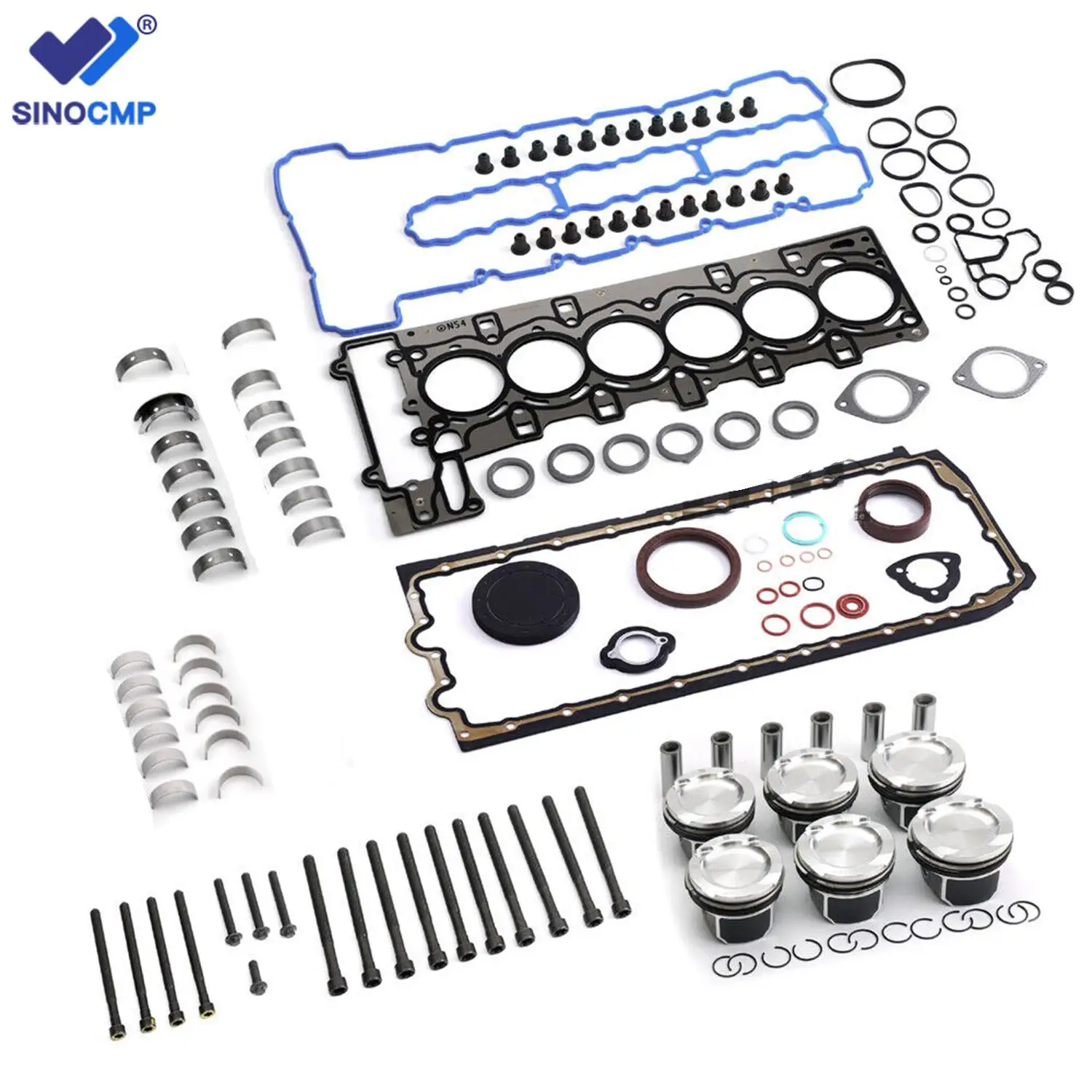 Engine Overhaul Pistons Gasket Kit for BMW 335i E90 E92 E88 E60 E71 F02