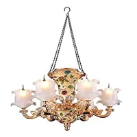 40cm Imitation Rattan Hanging Basket Flower Pot Chain With 3 Hooks Basin Hydroponic Plants Plant Grow Basin Home Garden Decor 3