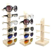 Multi Layers Wood Sunglass Display Rack Shelf Eyeglasses Show Stand Jewelry Holder for Multi Pairs Glasses Showcase WF 2