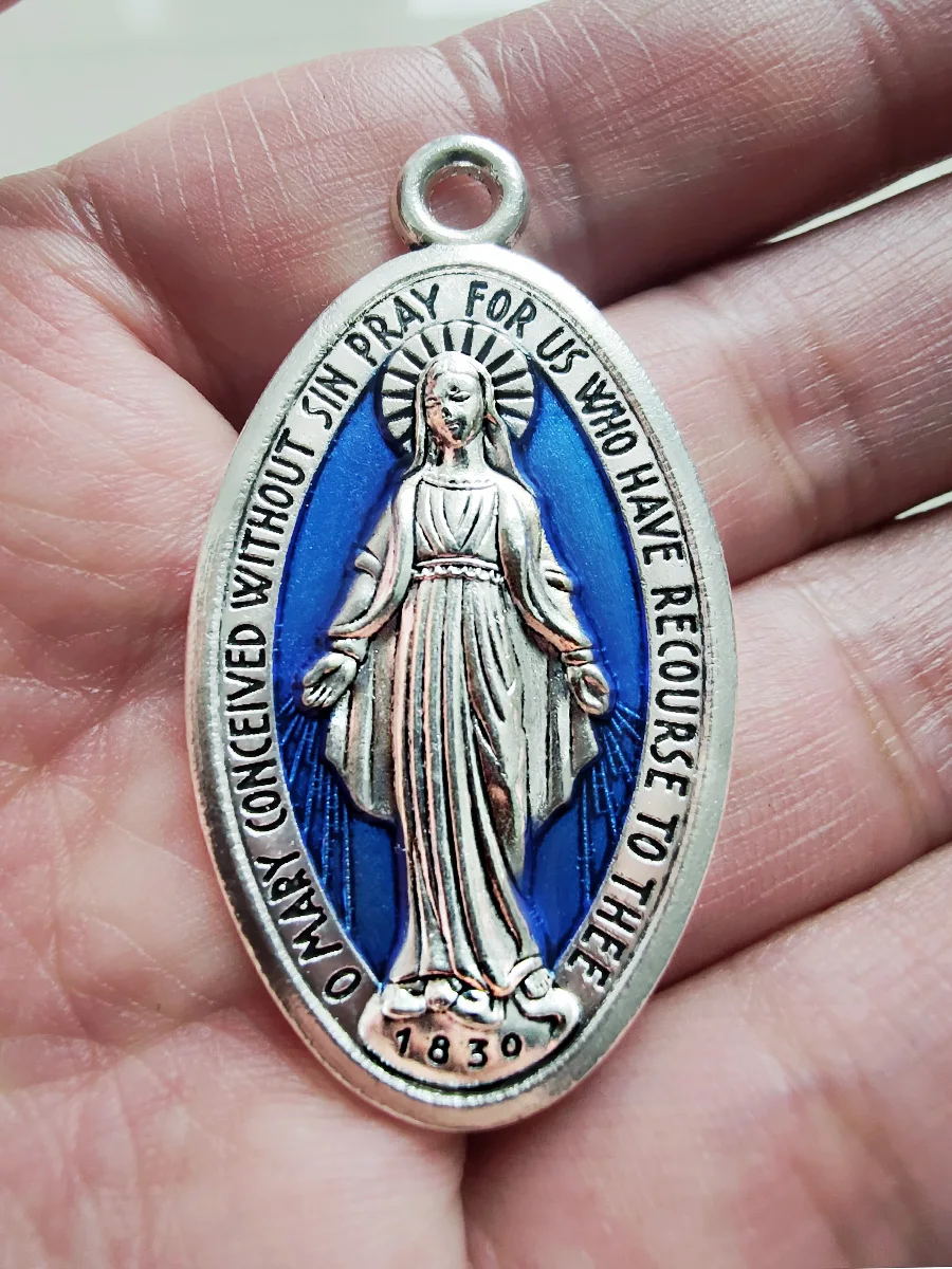 Catholic Lot of 3 Our Lady of Grace Miraculous Medal Religious Medals