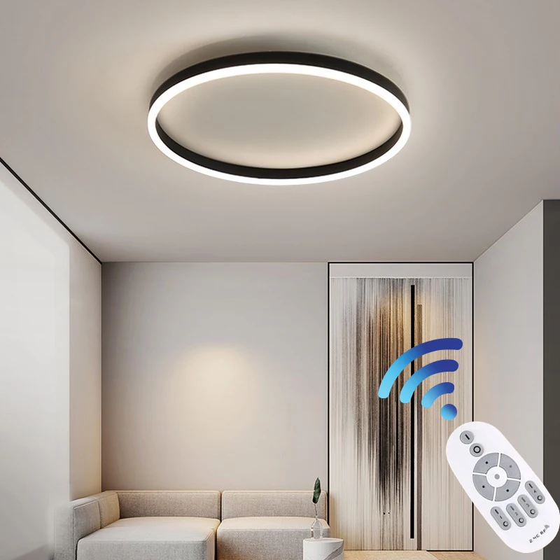 Nodric Modern LED Ceiling Lamp for Living Room Bedroom Study Lamps Remote Control Dimmable Round Lights Surface Lighting |