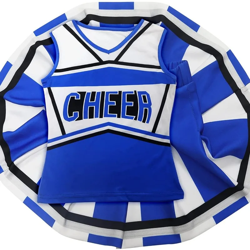 Cheerleader Costume Girls Carnival Cosplay Outfit Sports Competition Cheering Stage Performance Uniform Children Dance Dress