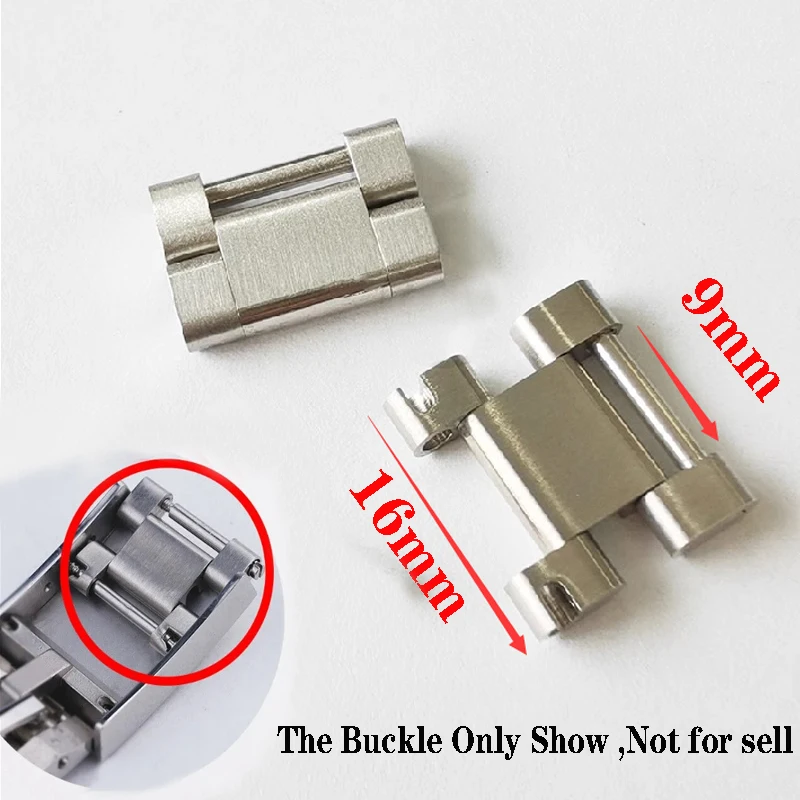 

904L Steel Silver 16mm*9mm Connector Spare Links End Parts For Rolex Daytona GMT Water Ghost Submariner Watch Band Accessories