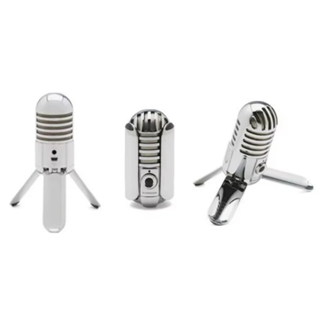 Original Samson Meteor Mic Studio Recording Condenser Microphone Fold-back Leg with USB Cable Carrying Bag for computer 3