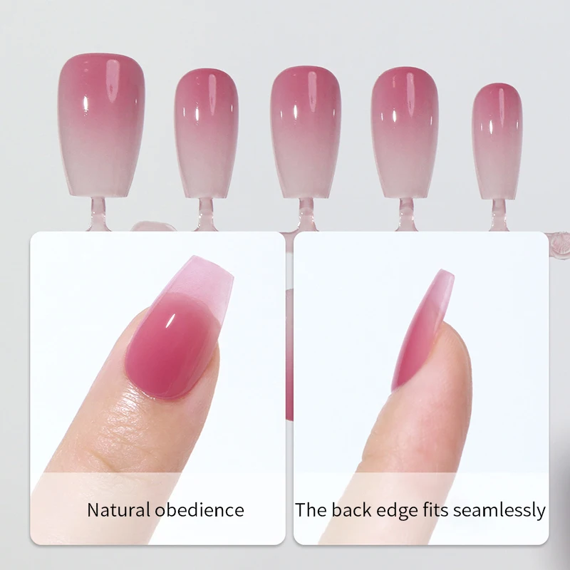 10pcs Fake Nails Need Adhesive Glue Glitter Press on Nails Women Wearable Nail Art Stickers Full Finished False Nail
