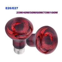 UVA Red Heating Lamp 220V Infrared Glass Bulb Amphibious Accessories for Reptiles Snake Lizards 25W 50W 100W Heating Bulb 1