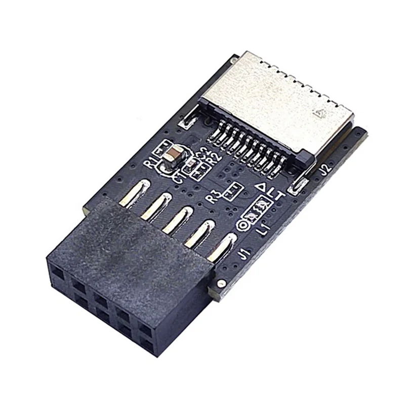 

Motherboard USB2.0 9Pin to TYPE-C A-KEY Front Connector Converter USB3.2 TYPE-E Interface Header Adapter