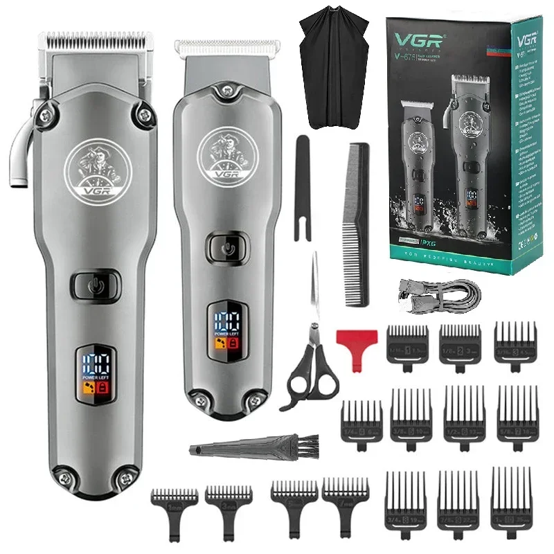 VGR Original Waterproof Combo Set Professional Hair Trimmer Rechargeable Hair Cipper for Men Electric Hair Cutting Machine V-675 2