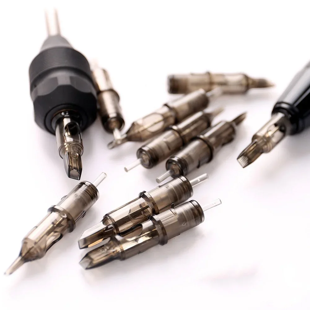 10pcs 0.35MM  Disposable Semi Permanent Makeup Tattoo Cartridge Needle Eyebrow Tattoo Pen Machine Supplies M1 RS RL RM Brown New 3