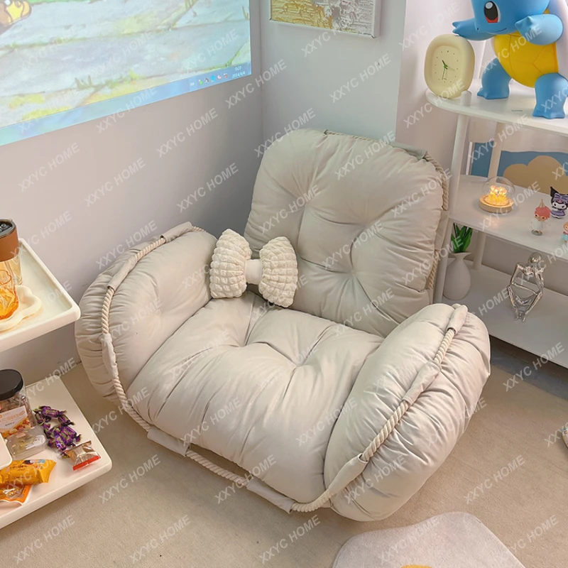 

Lazy Sofa Bedroom Single Reclining and Sleeping Tatami Seat Bay Window Bed Armchair Balcony Small Couch
