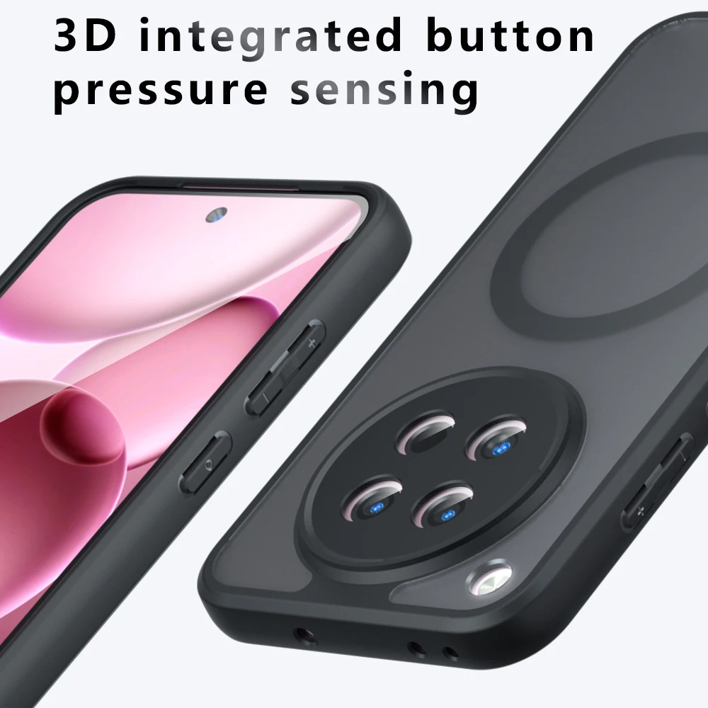 Enhanced Magnetic Wireless Charging Case - Shockproof Matte Back Cover Coque