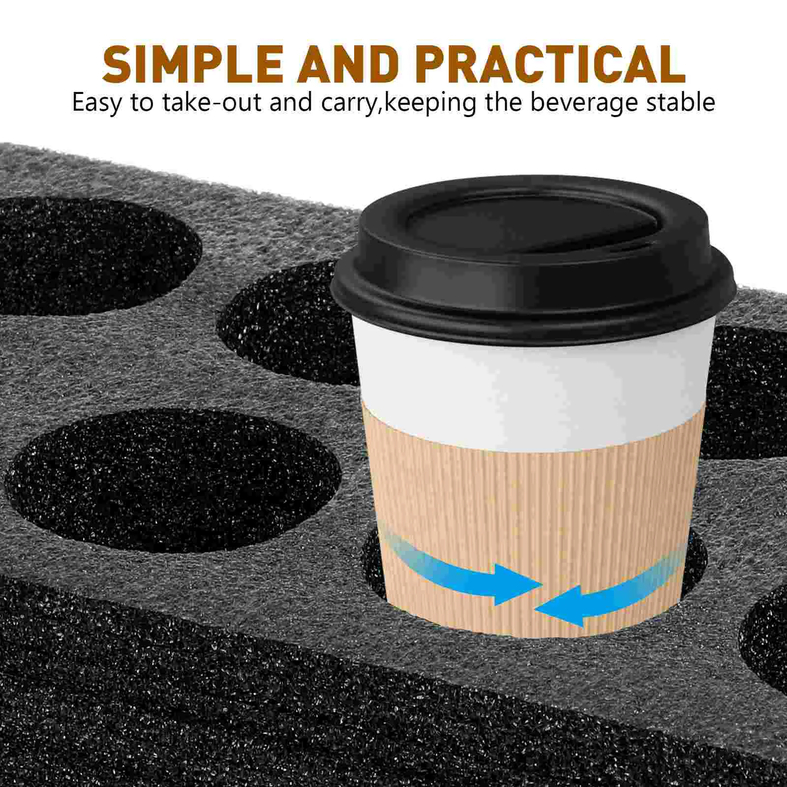 Ganazono Foam Drink Holders 8 Hole Glass Cup Holder Bottle Storage Party Takeout Campervan Camping