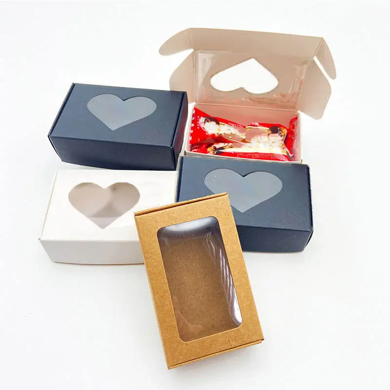 25Pcs Kraft Paper Boxes with Clear Window, Homemade Cookie and Candy Packaging Containe... - SKU KPBW1937 - UGI Packaging
