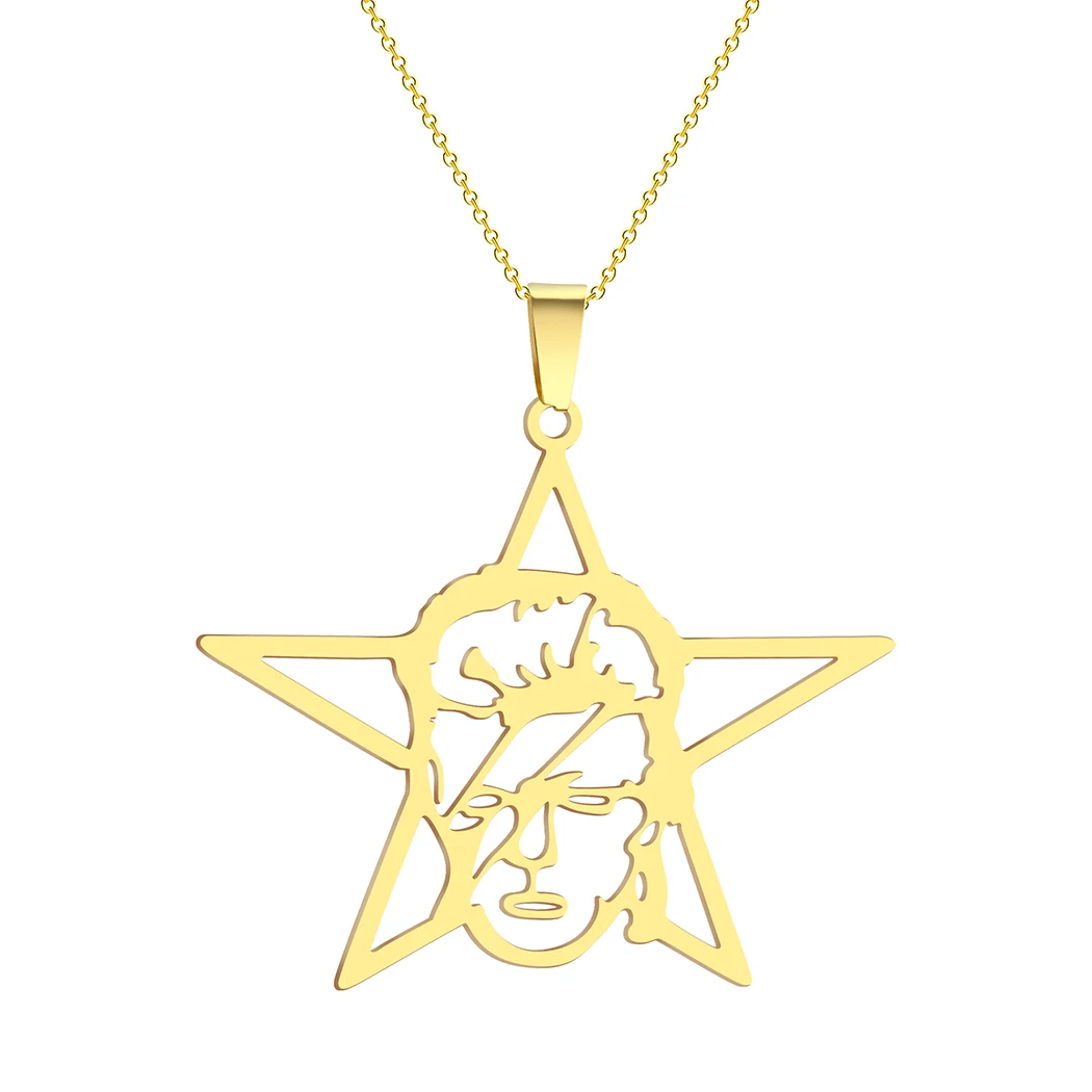 David Bowie Necklace Stainless Steel David Bowie Pendant Ziggy Stardust