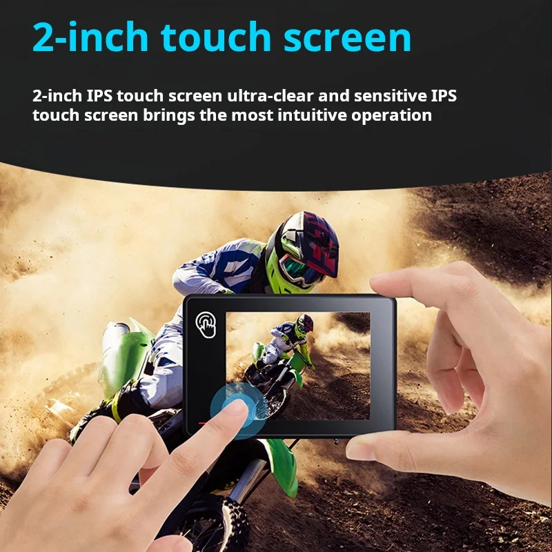 액션캠 4k WiFi 2.0인치 30m 방수 스포츠 카메라 흔들림 방지 야외 수중 카메라(리모콘 포함)