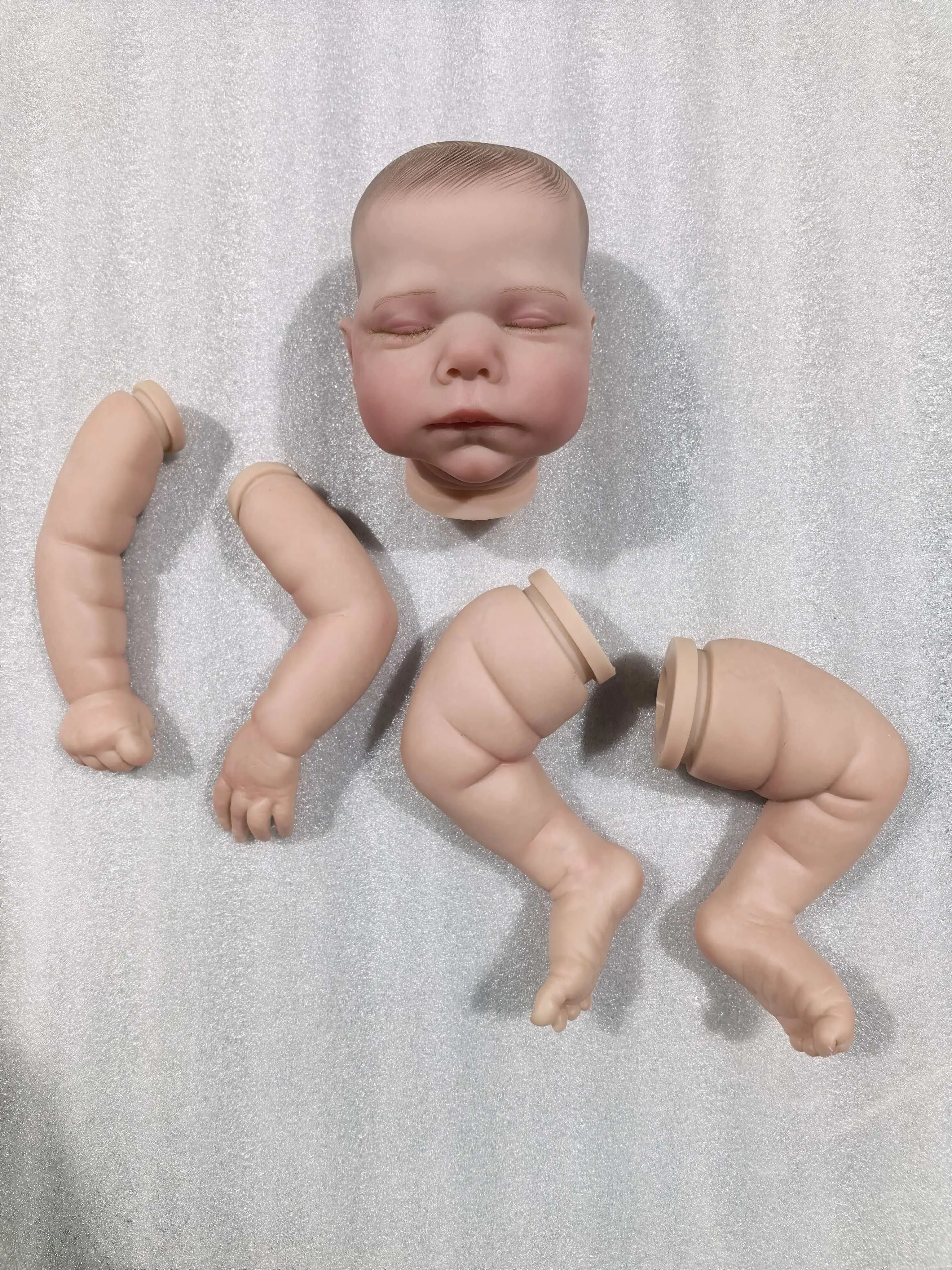 NPK 19 Zoll bereits bemalte Kits fertige wiedergeborene Puppengröße Marley Sehr lebensechte Babypuppe mit vielen Details Adern – Detail 3