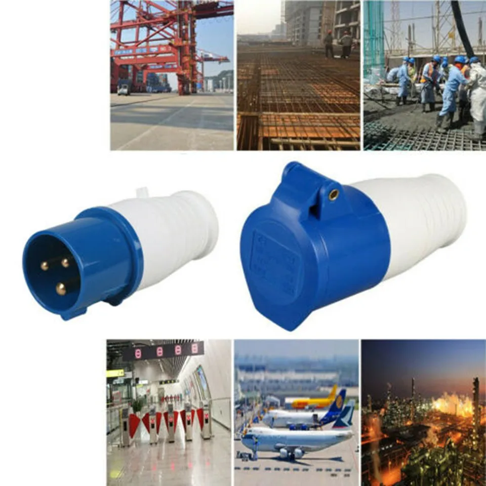 240V/16A 3-PIN BLUE SITE/INDUSTRIAL PLUGS&SOCKETS MALE - View #7