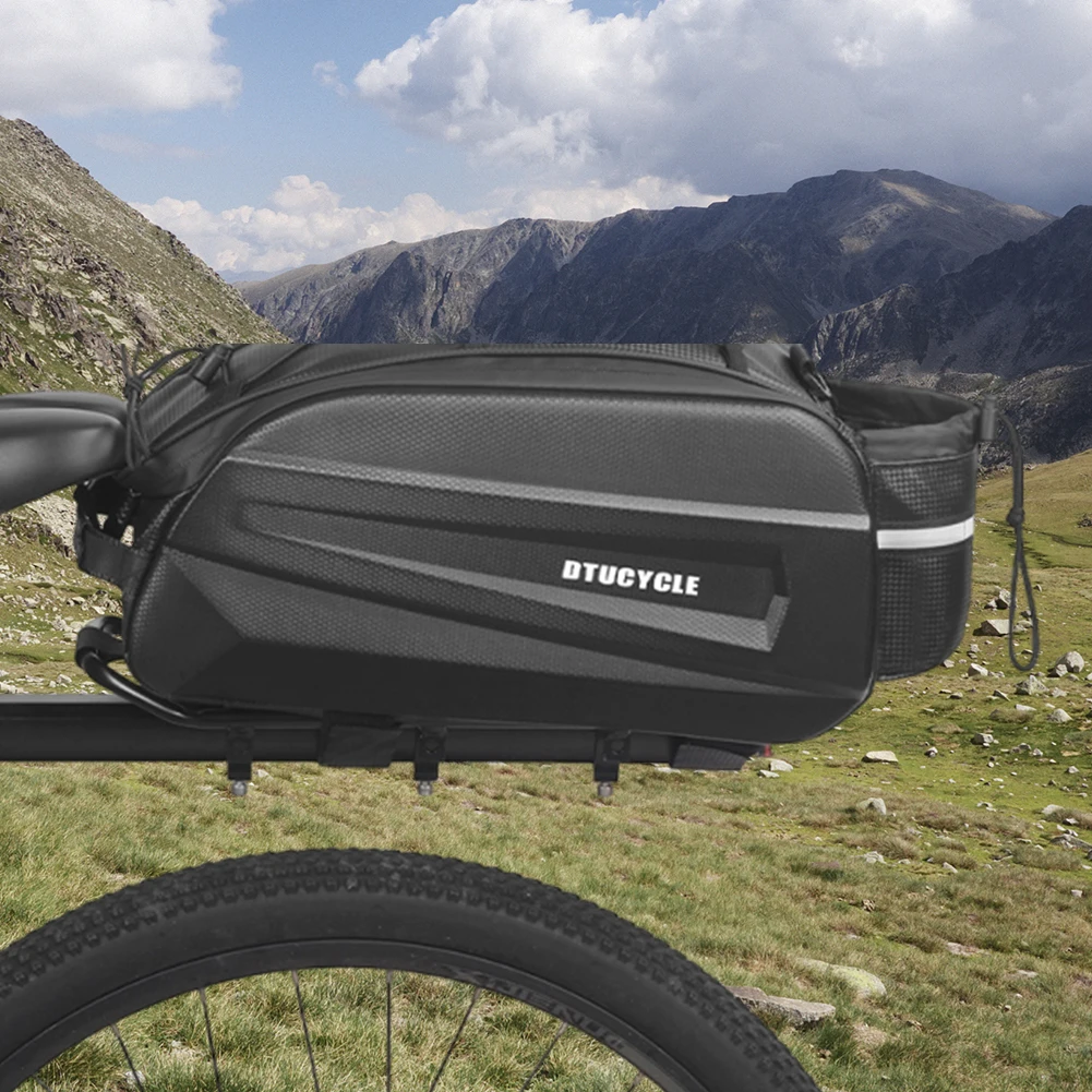 Bike Rear Rack Bag Large Capacity Small Bicycle Rack Bag Waterproof Hard Shell Bike Pannier for Outdoor Camping Hiking Sports