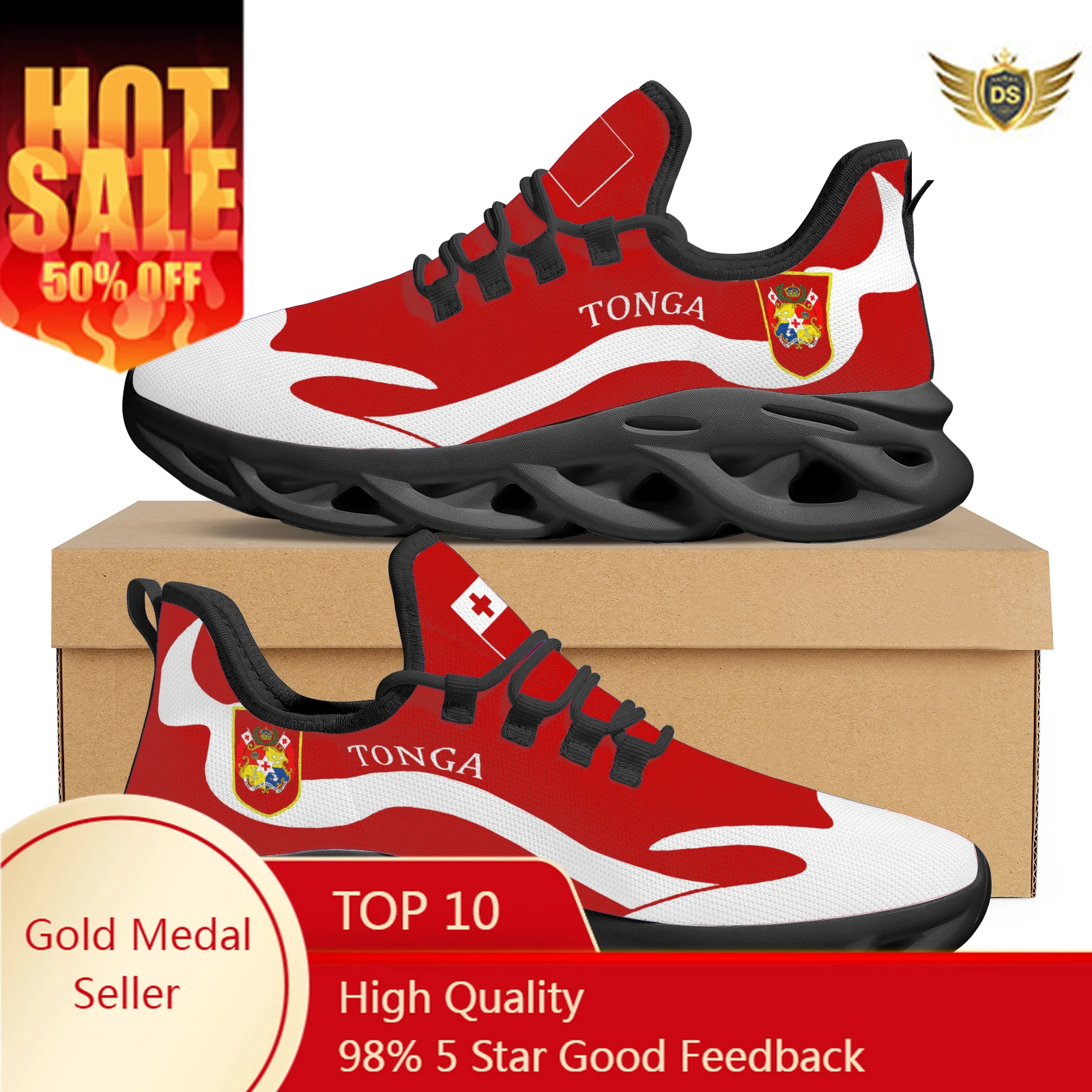 El Salvador/Tonga/Guatemala Flag Printing Soft Sole Sneakers Fashion Casual Outdoor Basketball Shoes New Non-slip Lace-up Shoes