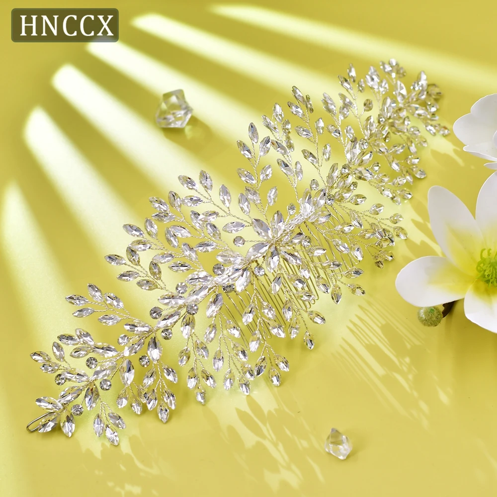 HNCCX Shiny Rhinestone Bride Comb For Party Bridal Tiara Elegant Woman Headwear Wedding Hair Accessories Bridesmaid Gift CP311