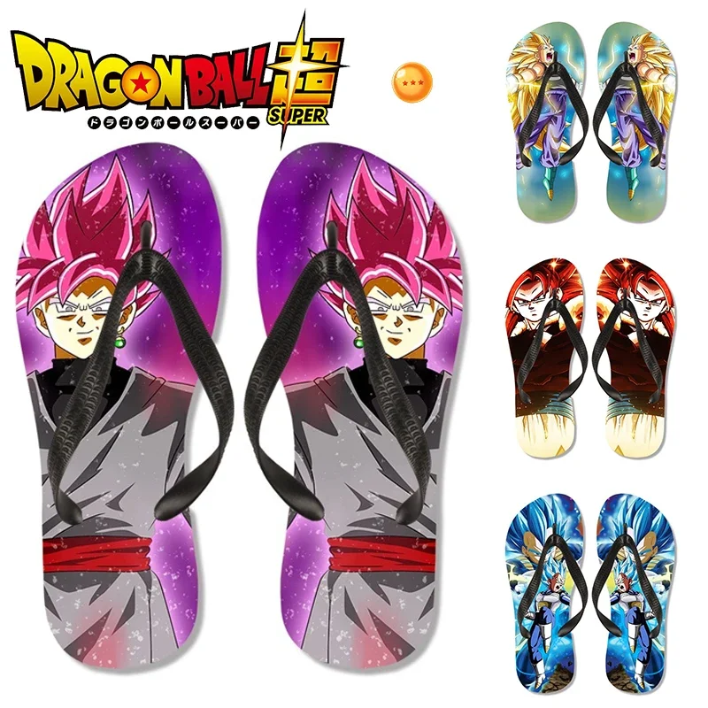 Men's Adult Thong Slippers Anime Super Saiyan Flip-flops Non-slip Bathroom Home Slippers Kids Beach Sandals Casual Boys Girls men canvas shoes