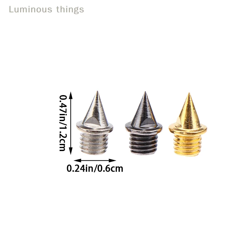 Track Shoe Spikes 12Pcs Track Field Needle Silver/Gold/Black Camping Running Replacements Parts