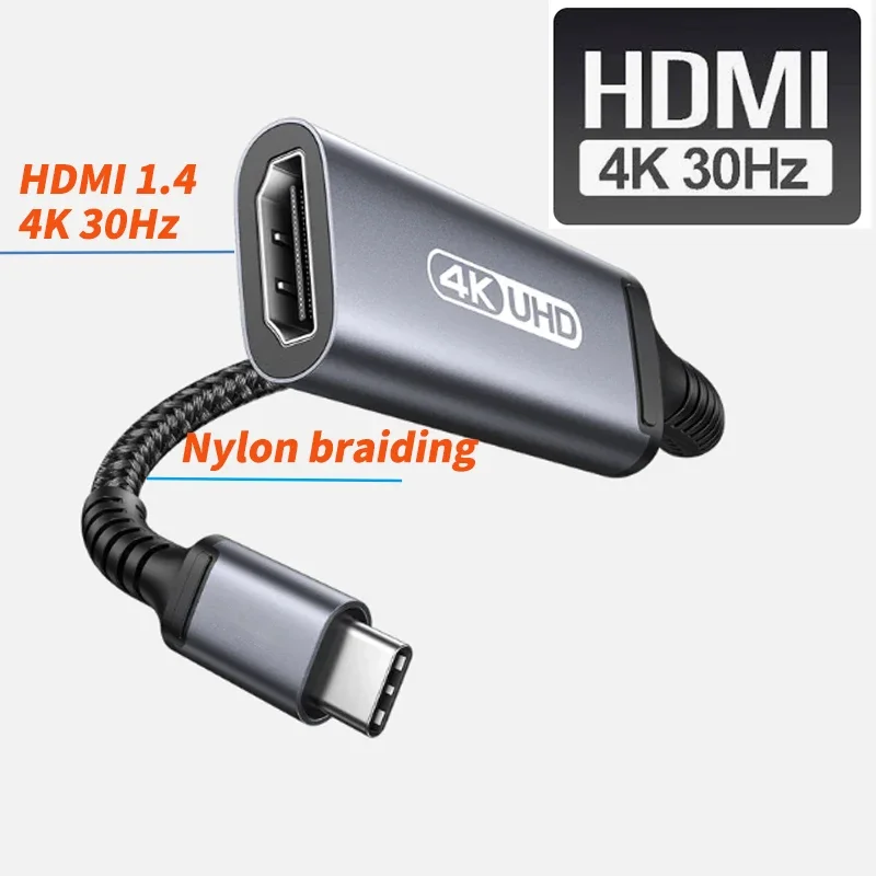3 en 1 4K 60Hz - 15cm - adaptateur USB C vers HDMI 4K 60Hz, convertisseur de câble Thunderbolt