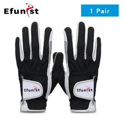 Men's Breathable Microfiber Golf Glove with Adjustable Elastic Band - Available in 5 Colors - 27 XX-Large (1 Pair Black)
