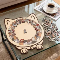 Colored Cat Shaped Wooden Jigsaw Puzzle, Cats Shaped Wooden Puzzle, Unique Animal Shape Wood Puzzle, Creative Gifts for Cats Lov 3