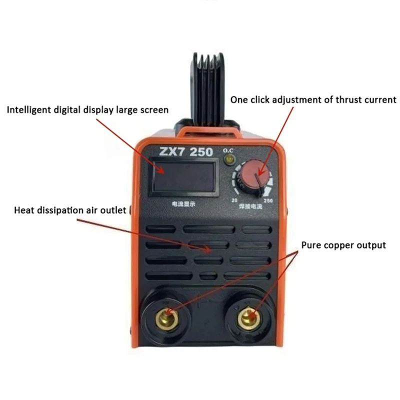 MMA250 Mini Welding Machine Inverter Electric Welding Machine 110v 220v Adjustable Current 20-250A Handheld Arc Welder Equipment portable welder electric welder mini welder
