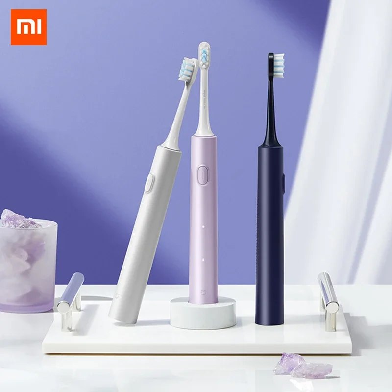 Xiaomi-mijia Escova Elétrica Gift Grupo T302 Sonic Kit de Branqueamento Dentes Cabeças de Escova Escova Eletrônica Impermeável