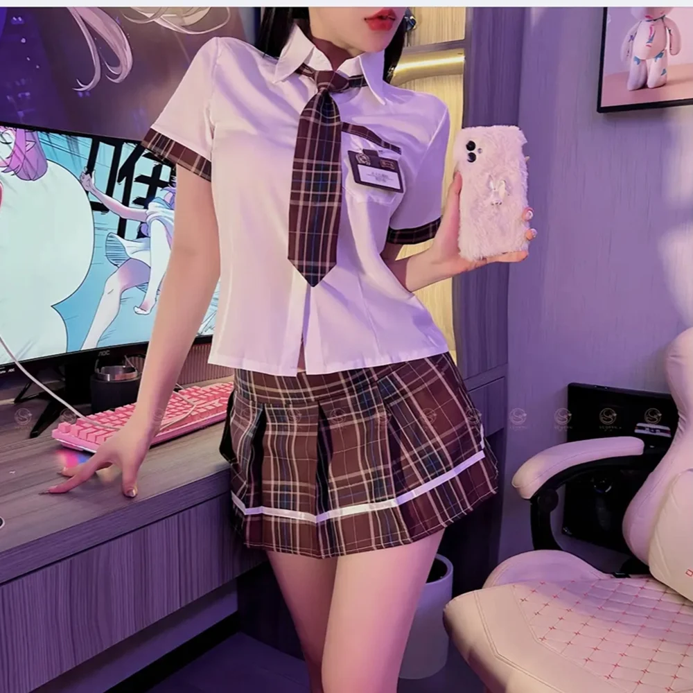 

Porno Women Sexy School Girl Costumes Cosplay Babydoll Sexy Lingerie Suspender Student Uniform Japanese Role Play Nightwear