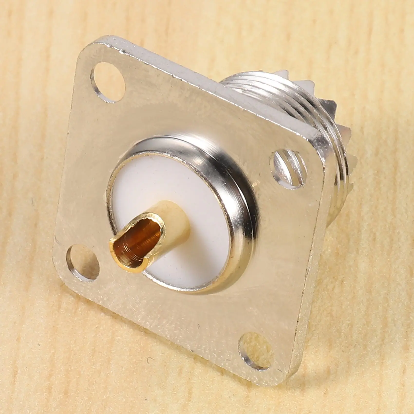 Coax Connector UHF SO-239 Female Jack Square Shape Solder Cup Coax Connector For Ham Radio
