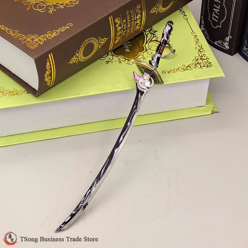 22Cm Genshin Impact Game Periferiche Full Metal Replica Raiden Shogun Esclusivo Modello Di Arma Ornamenti Samurai Giapponese Katana